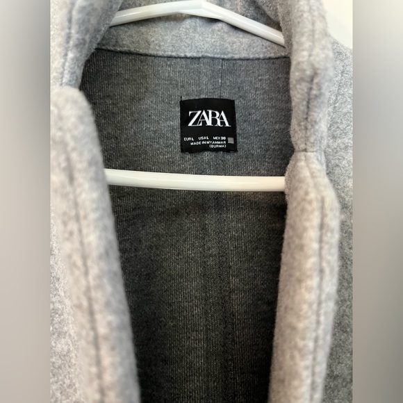 ZARA lapel coat - GRAY - size L - Picture 5 of 6